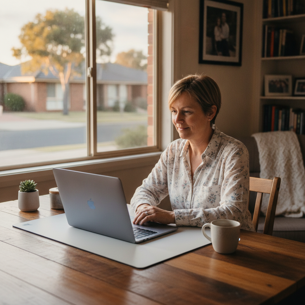 Professional computer clean-out in Glanville (5015) — a happy South Australia resident at home with a spotless, fast, quiet machine