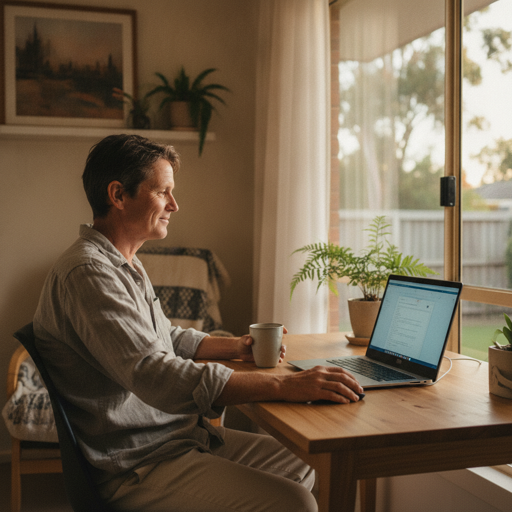 Computer cleaning in Glen Ward (2422) — a local resident at home with a clean, fast, dust-free computer running cool and quiet