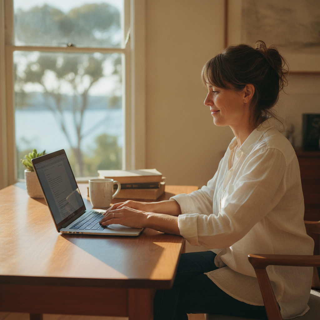 Professional computer clean-out in Goat Island (2477) — a happy New South Wales resident at home with a spotless, fast, quiet machine