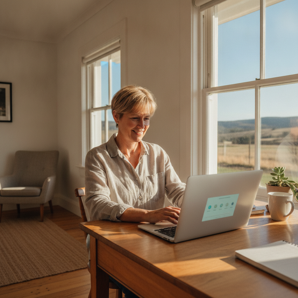 Computer cleaning in Golspie (2580) — a local resident at home with a clean, fast, dust-free computer running cool and quiet