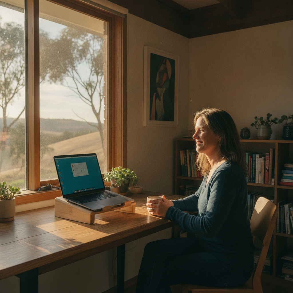 Computer cleaning in Gould Creek (5114) — a local resident at home with a clean, fast, dust-free computer running cool and quiet