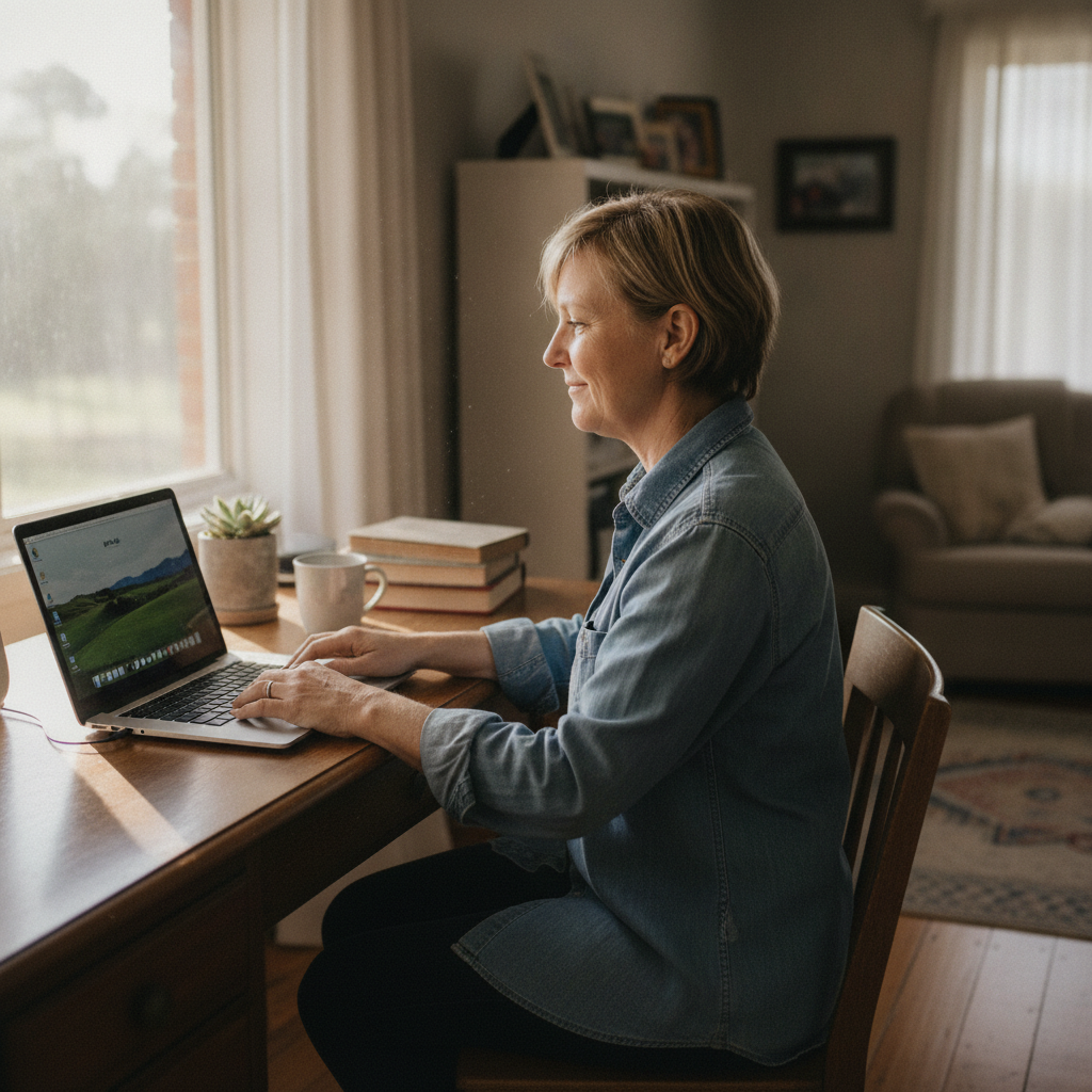 Computer cleaning in Greenwoods Valley (6405) — a local resident at home with a clean, fast, dust-free computer running cool and quiet