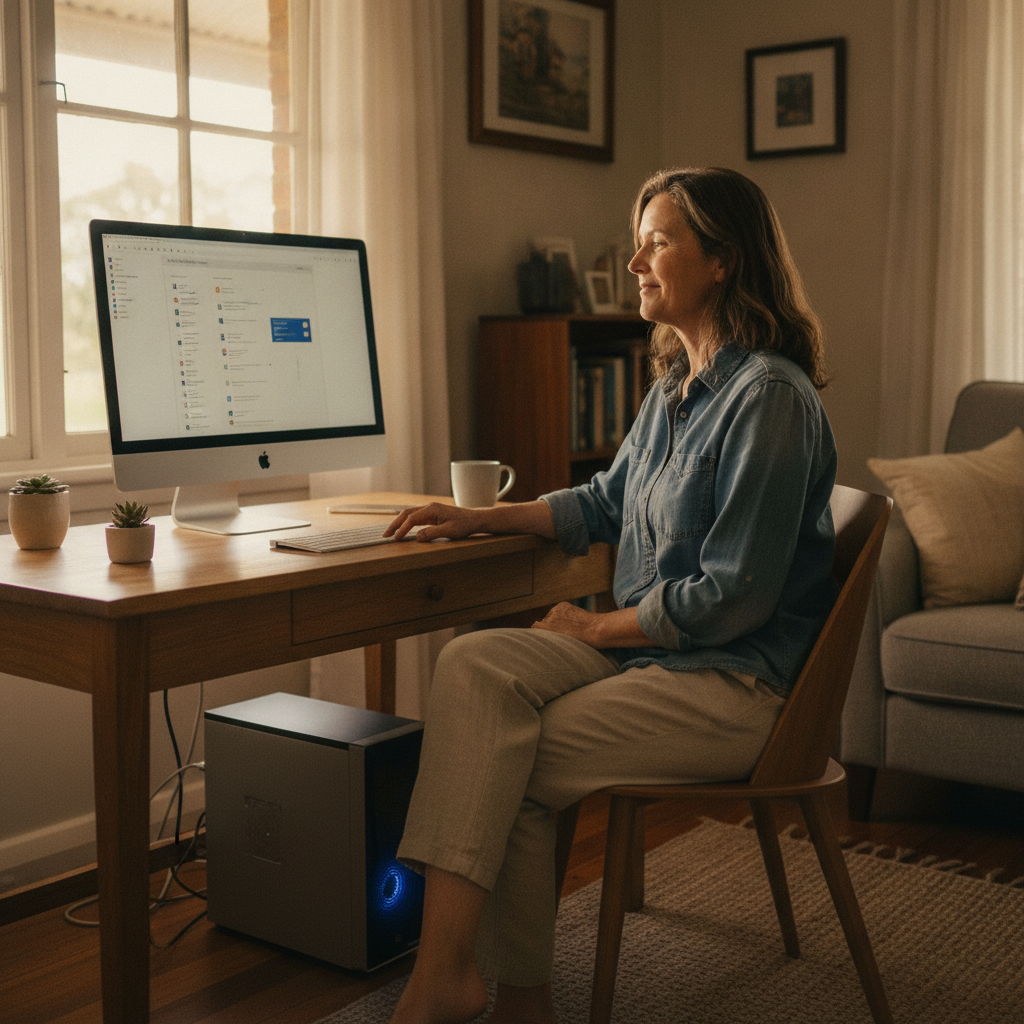 Computer cleaning in Grogan (2666) — a local resident at home with a clean, fast, dust-free computer running cool and quiet