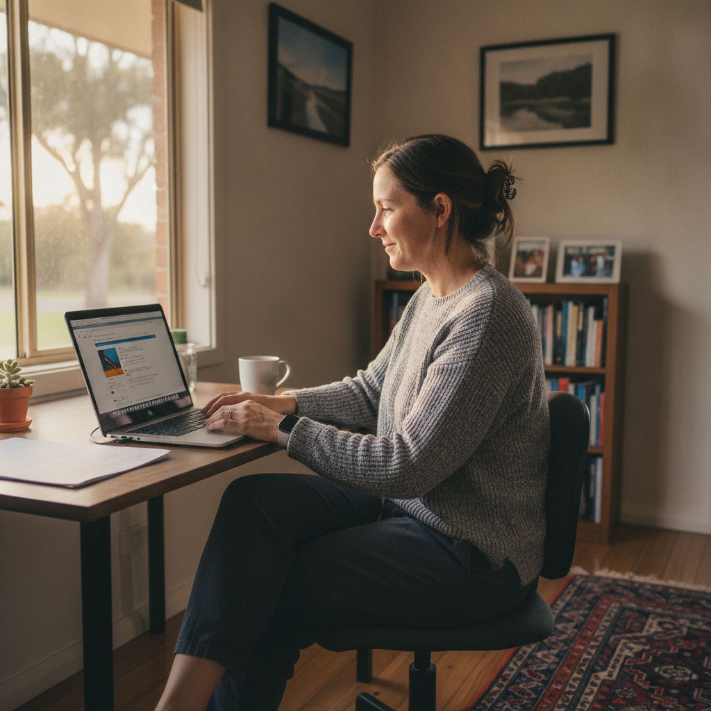 Computer cleaning in Gurley (2398) — a local resident at home with a clean, fast, dust-free computer running cool and quiet