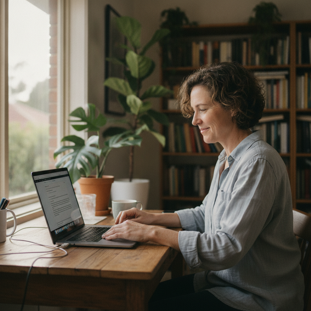 Computer cleaning in Gwynneville (2500) — a local resident at home with a clean, fast, dust-free computer running cool and quiet