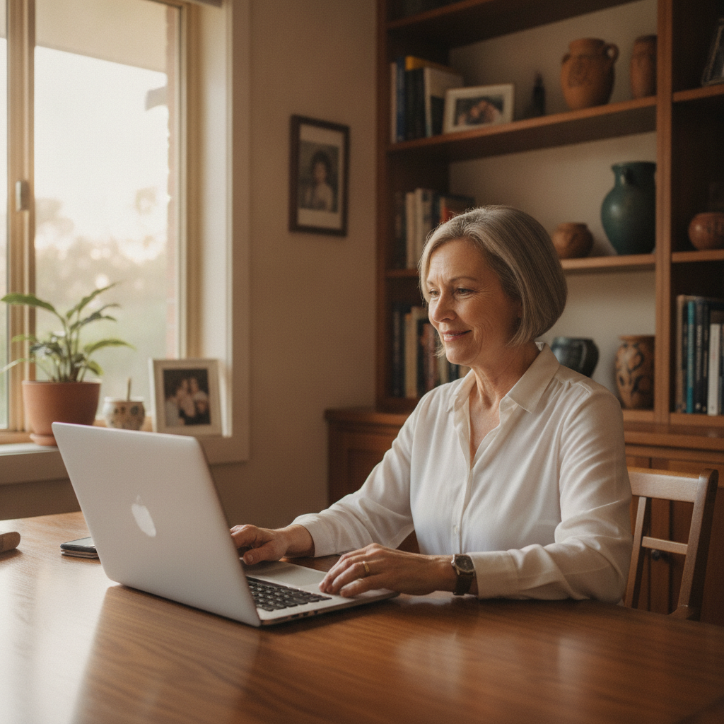 Professional computer clean-out in Hackney (5069) — a happy South Australia resident at home with a spotless, fast, quiet machine