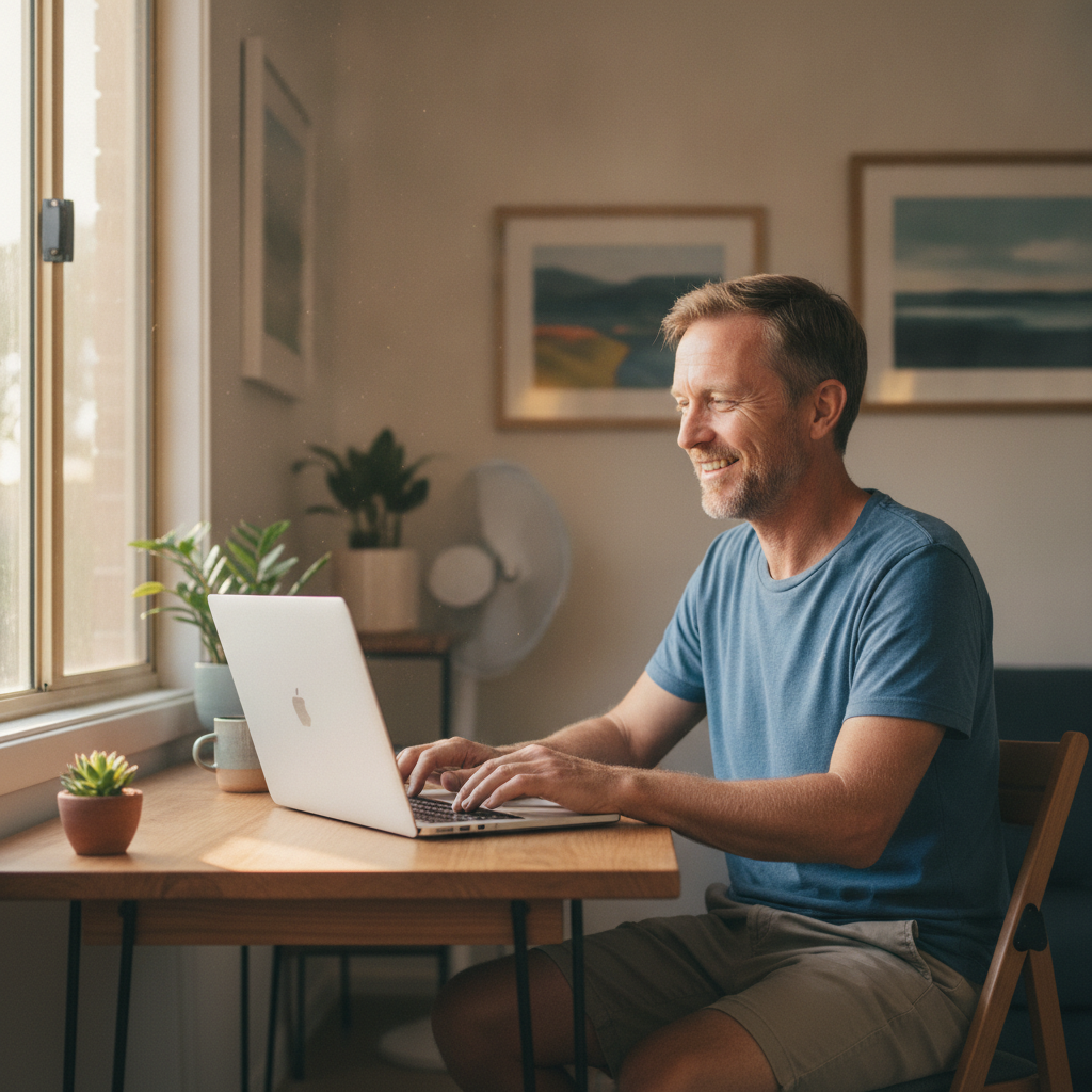 Computer cleaning in Hamilton (2303) — a local resident at home with a clean, fast, dust-free computer running cool and quiet