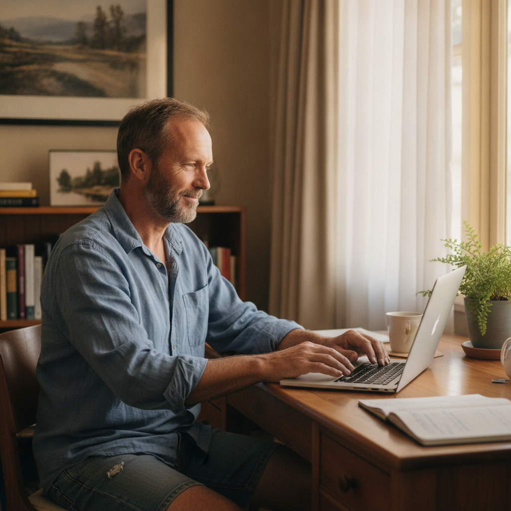 Computer cleaning in Hamilton East (2303) — a local resident at home with a clean, fast, dust-free computer running cool and quiet