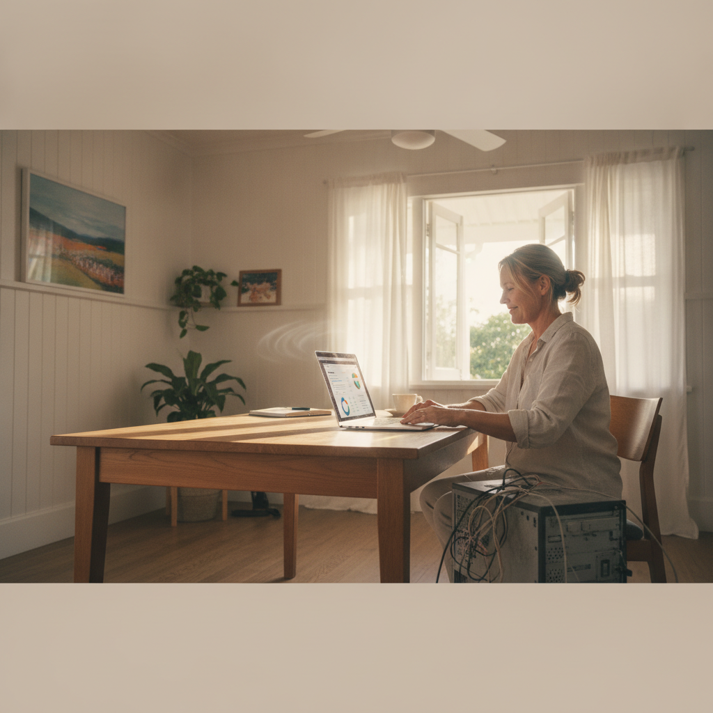 Computer cleaning in Hamilton Island (4803) — a local resident at home with a clean, fast, dust-free computer running cool and quiet