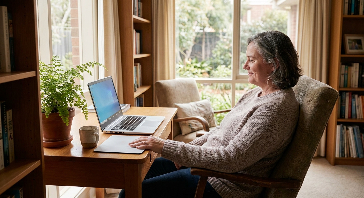 Computer cleaning in Hampton North (3188) — a local resident at home with a clean, fast, dust-free computer running cool and quiet
