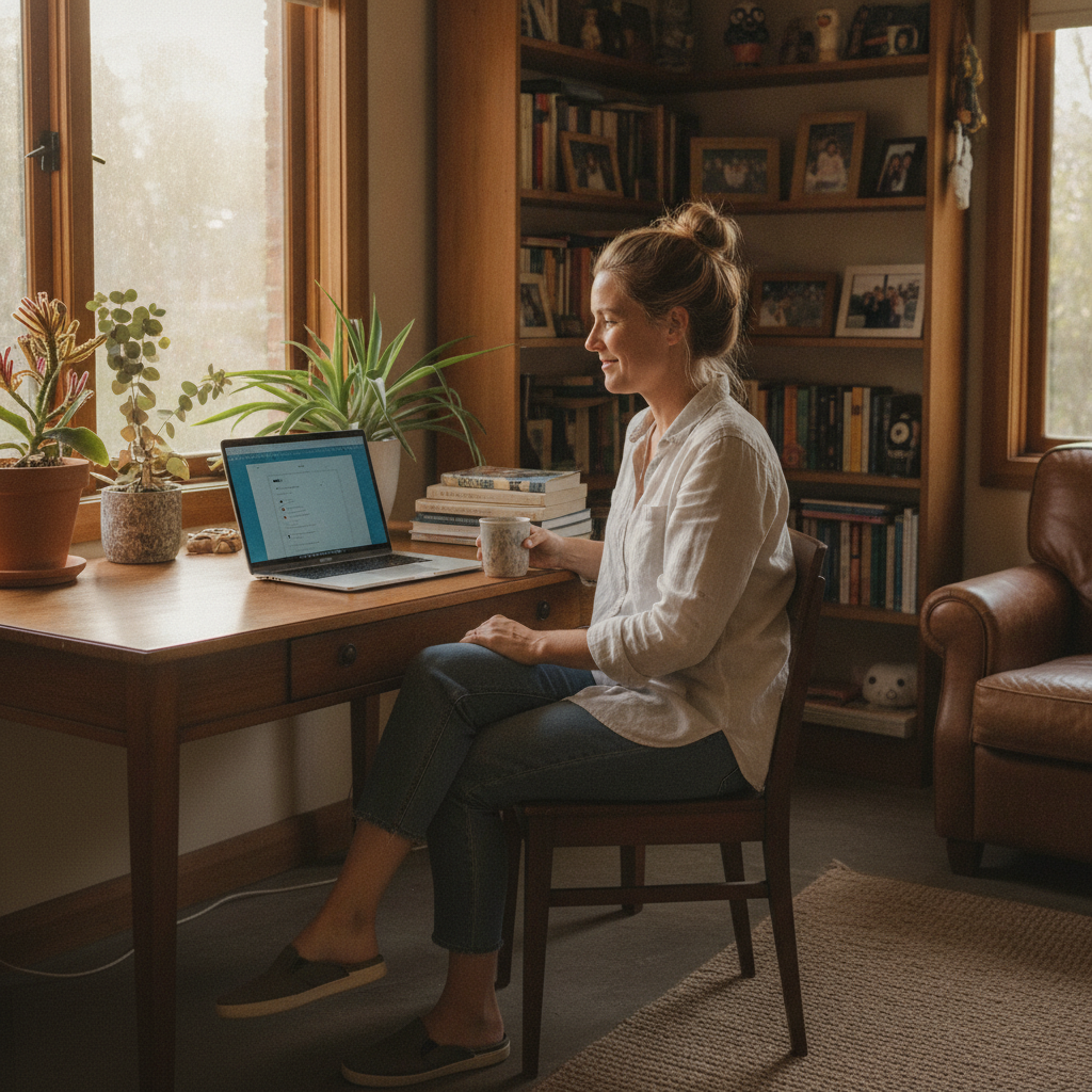Computer cleaning in Hanwood (2680) — a local resident at home with a clean, fast, dust-free computer running cool and quiet