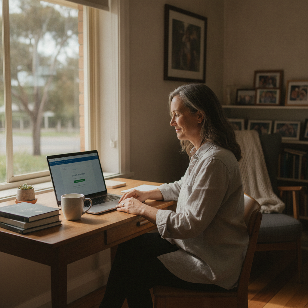 Professional computer clean-out in Hawthorn (5062) — a happy South Australia resident at home with a spotless, fast, quiet machine