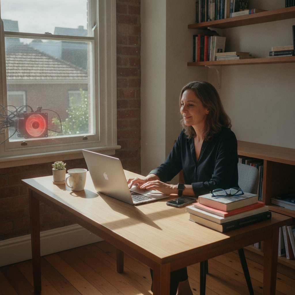 Laptop and desktop cleaning in Haymarket (2000) — an at-home owner pleased their computer runs cool and quiet again