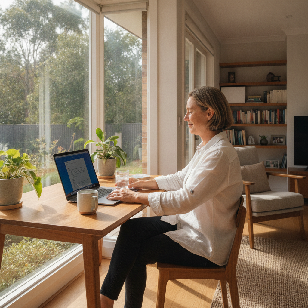 Computer cleaning in Henley (2111) — a local resident at home with a clean, fast, dust-free computer running cool and quiet