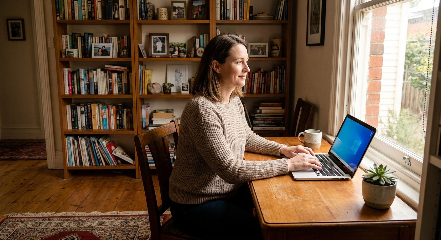 Computer cleaning in Herne Hill (3218) — a local resident at home with a clean, fast, dust-free computer running cool and quiet