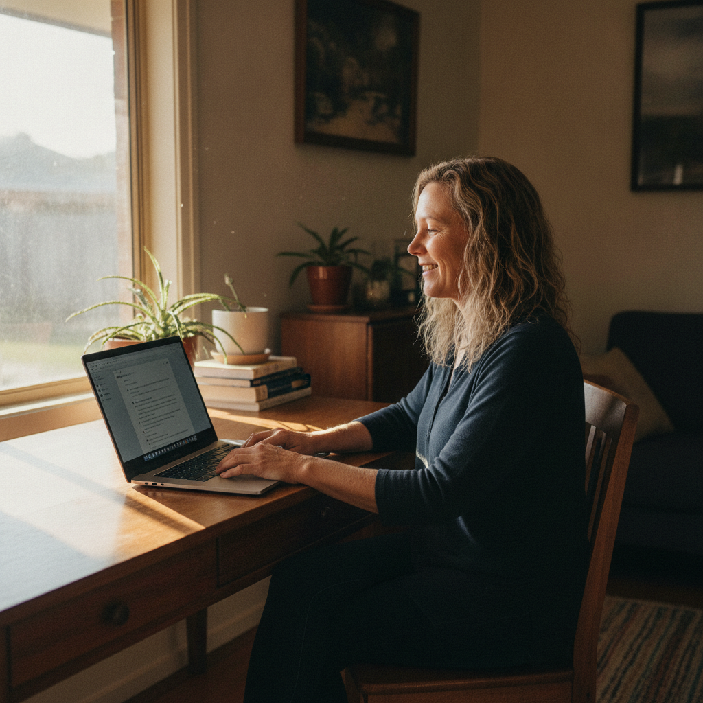 Computer cleaning in Hillbank (5112) — a local resident at home with a clean, fast, dust-free computer running cool and quiet