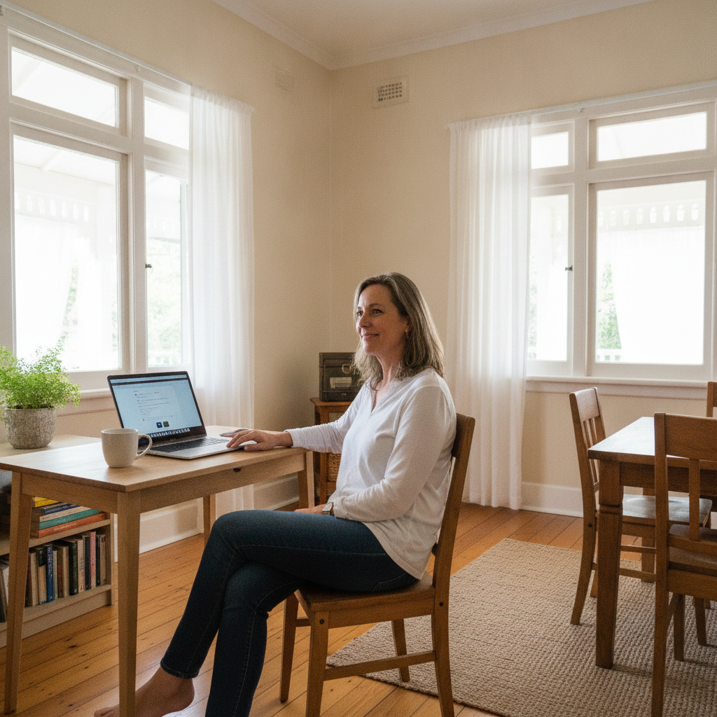 Computer cleaning in Hillcrest (4118) — a local resident at home with a clean, fast, dust-free computer running cool and quiet