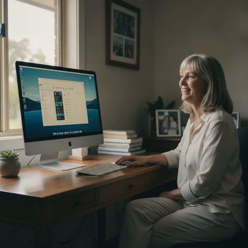 Computer cleaning in Hillgrove (2350) — a local resident at home with a clean, fast, dust-free computer running cool and quiet
