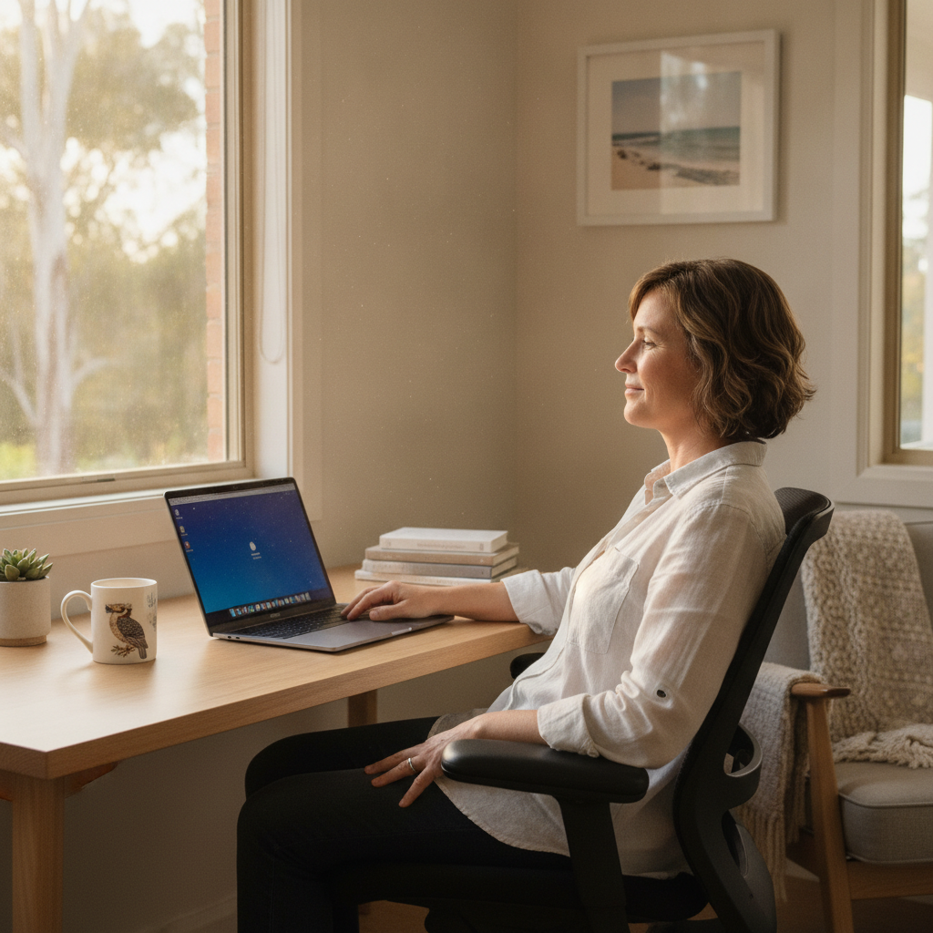 Computer cleaning in Hillsborough (2290) — a local resident at home with a clean, fast, dust-free computer running cool and quiet