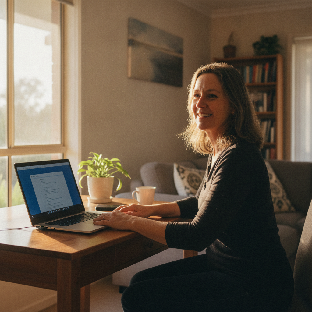 Computer cleaning in Hogarth Range (2469) — a local resident at home with a clean, fast, dust-free computer running cool and quiet