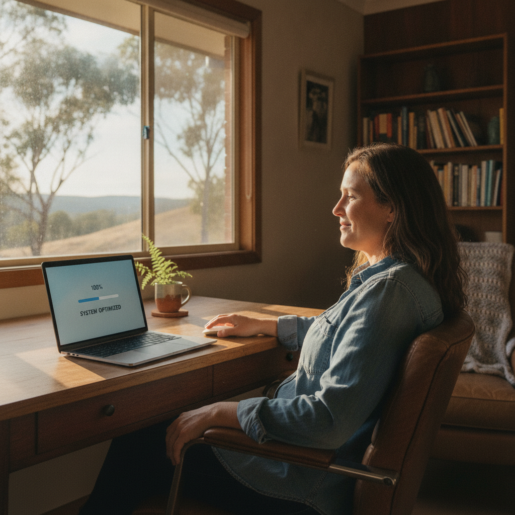Laptop and desktop cleaning in Hollydeen (2328) — an at-home owner pleased their computer runs cool and quiet again