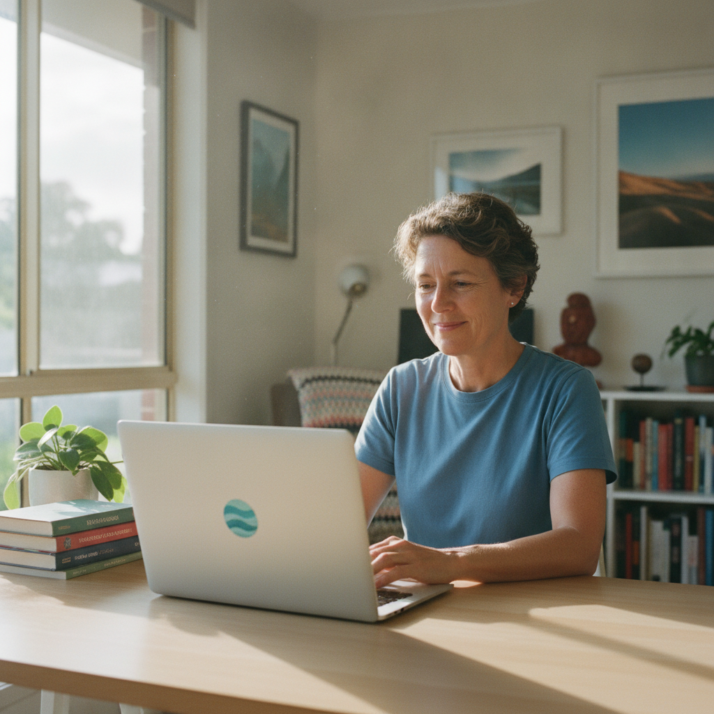 Professional computer clean-out in Homebush Bay (2127) — a happy New South Wales resident at home with a spotless, fast, quiet machine