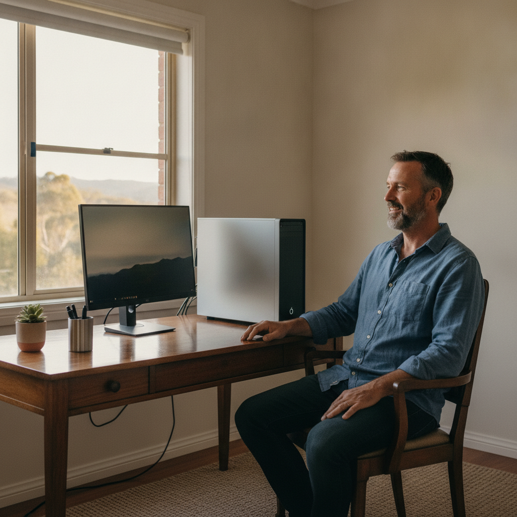 Computer cleaning in Hovells Creek (2794) — a local resident at home with a clean, fast, dust-free computer running cool and quiet