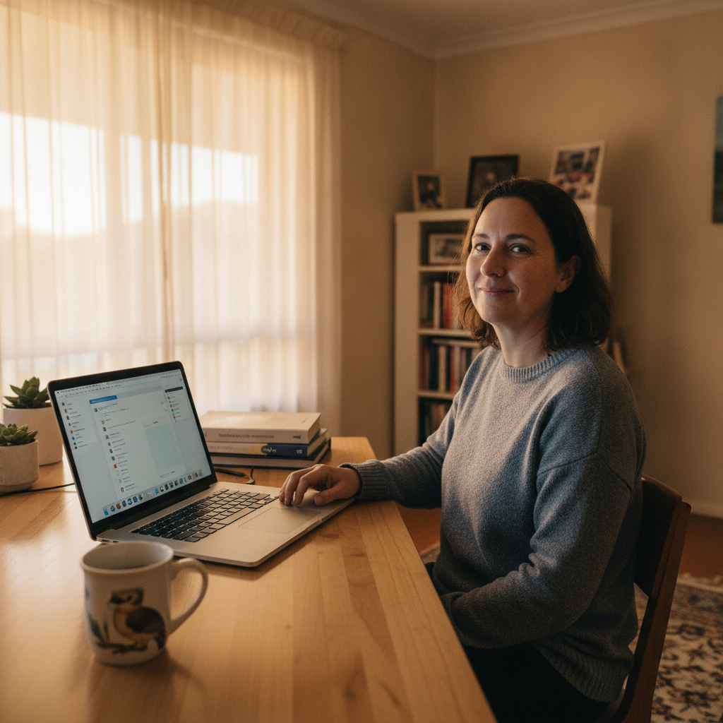 Computer cleaning in Kangaroo Flat (5118) — a local resident at home with a clean, fast, dust-free computer running cool and quiet