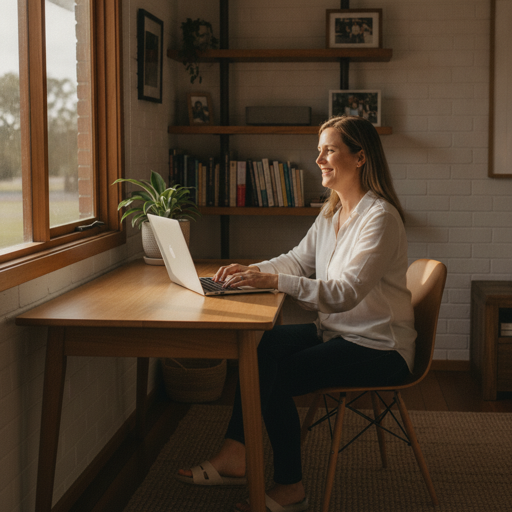 Computer cleaning in Kangaroobie (2800) — a local resident at home with a clean, fast, dust-free computer running cool and quiet
