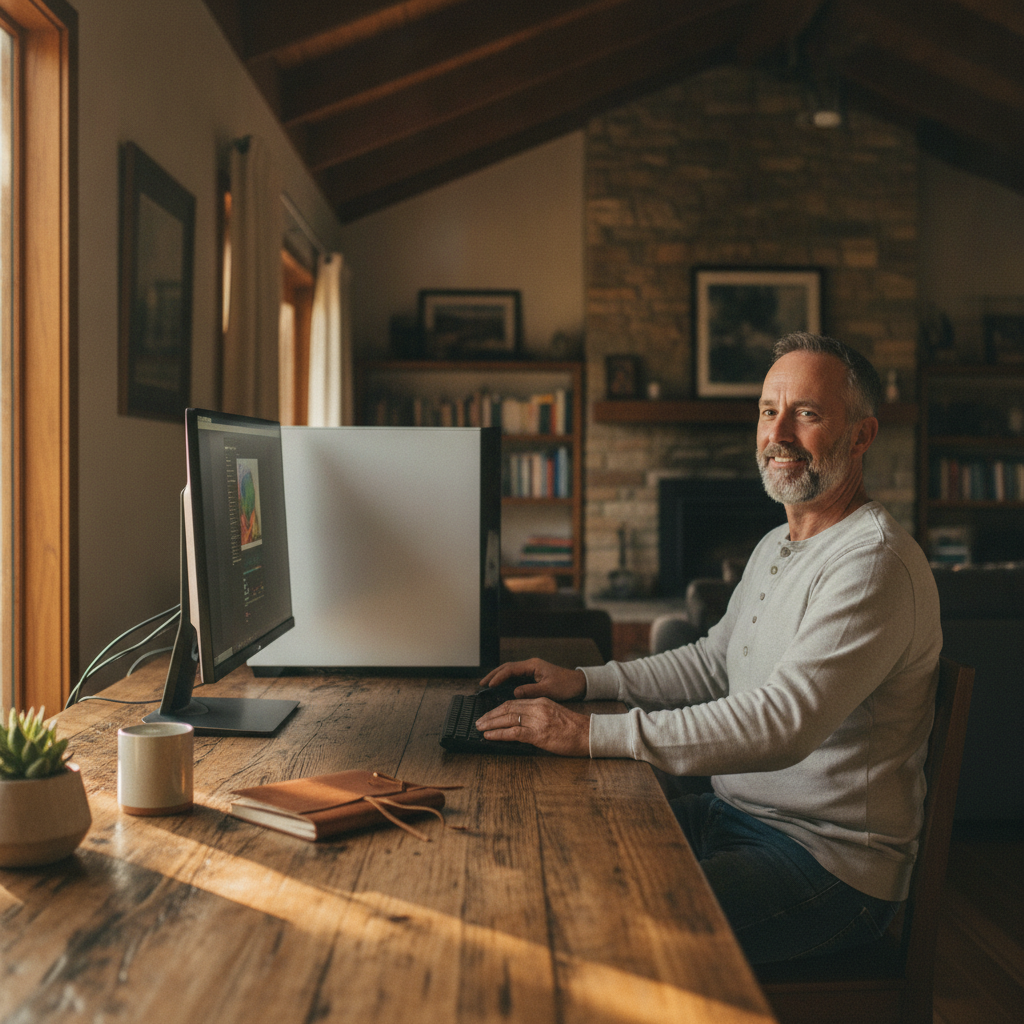 Computer cleaning in Karragullen (6111) — a local resident at home with a clean, fast, dust-free computer running cool and quiet