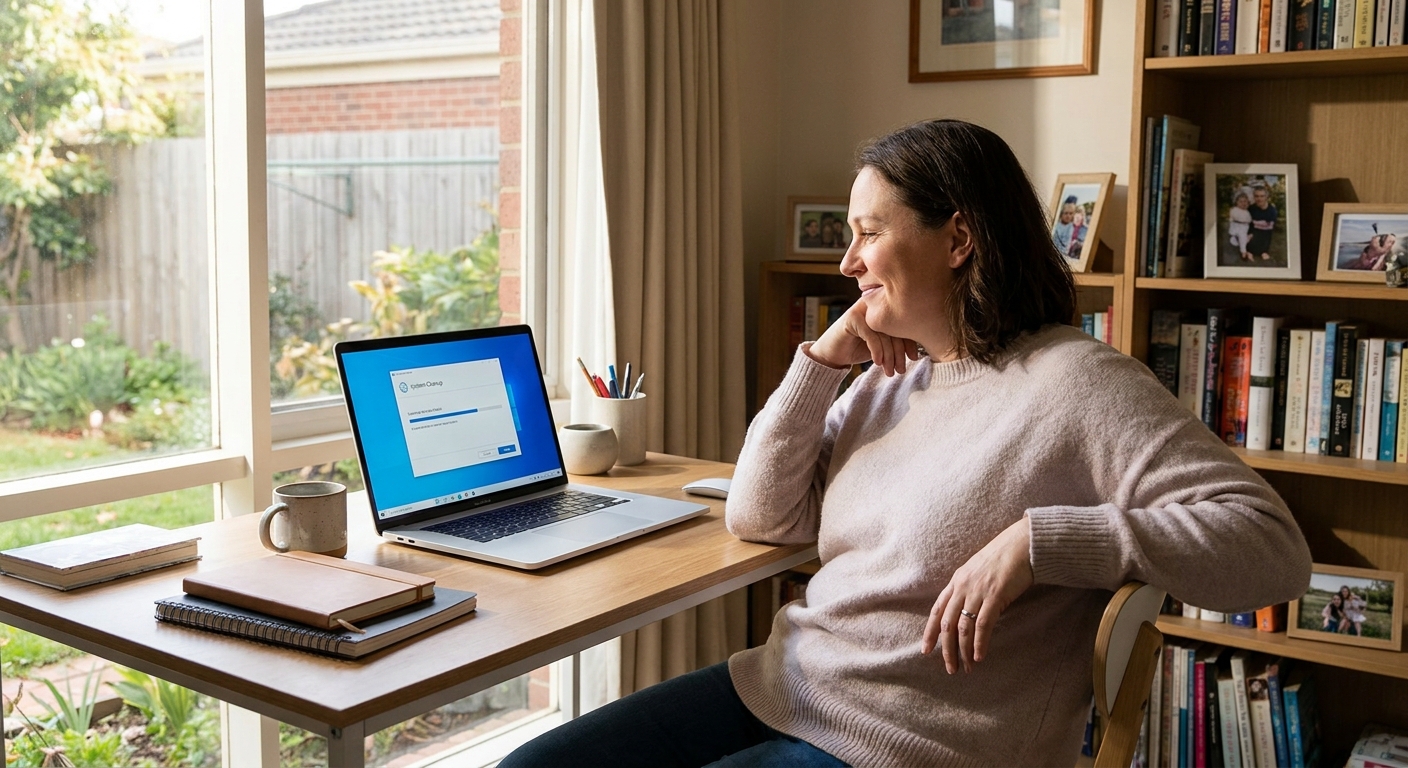 Computer cleaning in Kealba (3021) — a local resident at home with a clean, fast, dust-free computer running cool and quiet