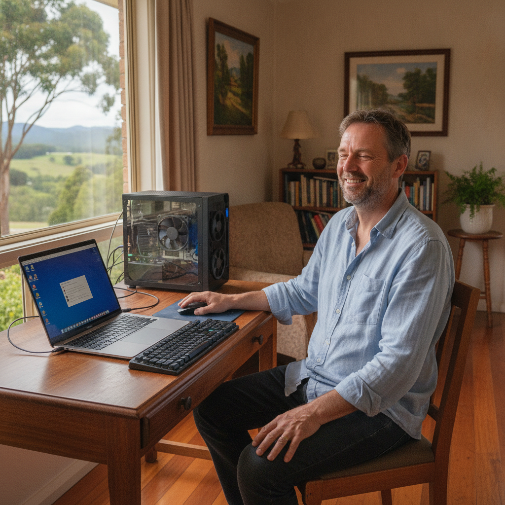 Laptop and desktop cleaning in Keerrong (2480) — an at-home owner pleased their computer runs cool and quiet again