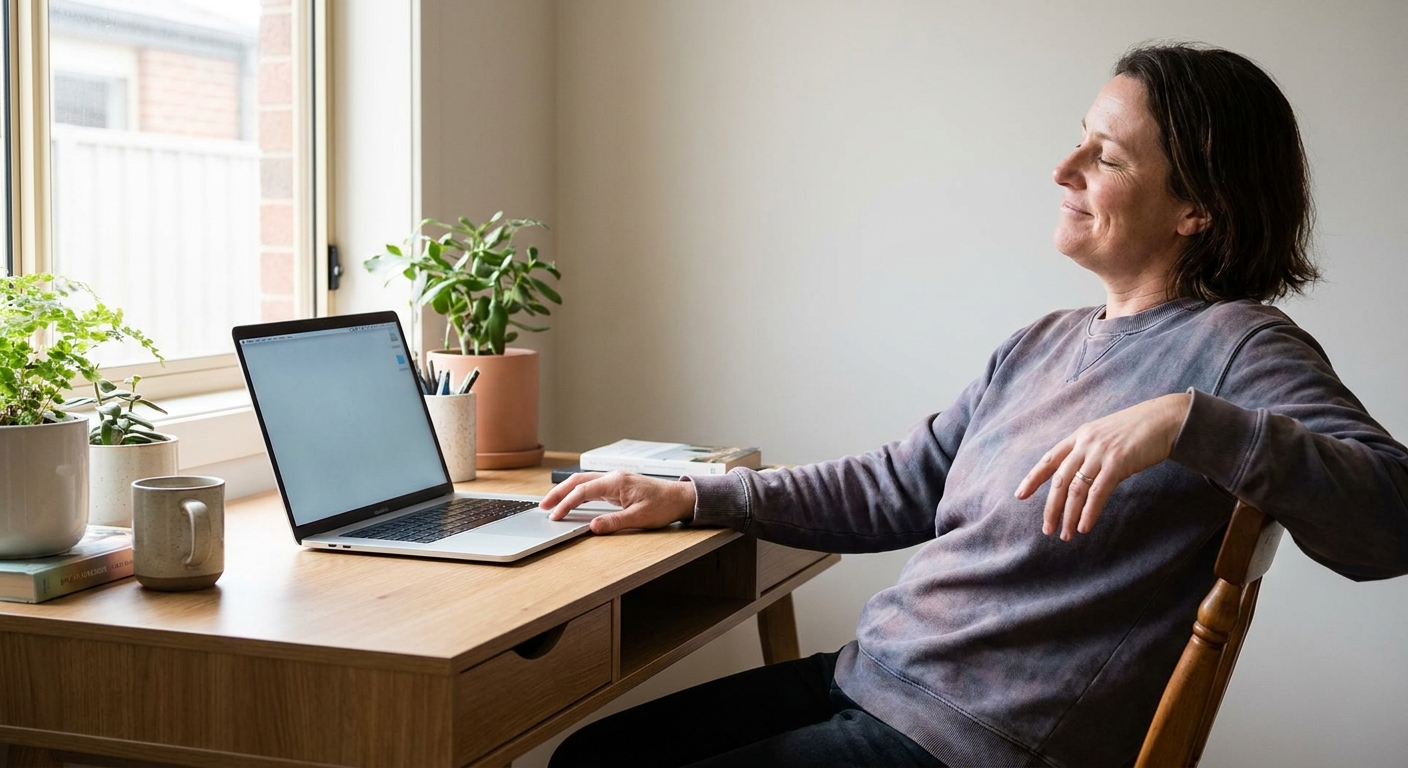 Computer cleaning in Keysborough (3173) — a local resident at home with a clean, fast, dust-free computer running cool and quiet