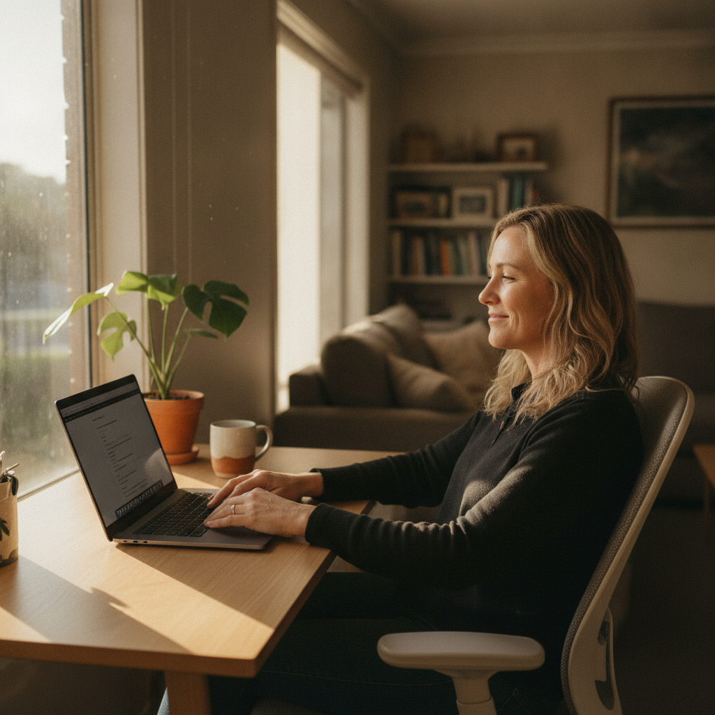 Computer cleaning in Kiama (2533) — a local resident at home with a clean, fast, dust-free computer running cool and quiet
