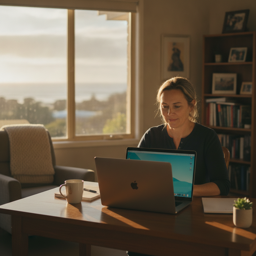 Computer cleaning in Kiama Heights (2533) — a local resident at home with a clean, fast, dust-free computer running cool and quiet