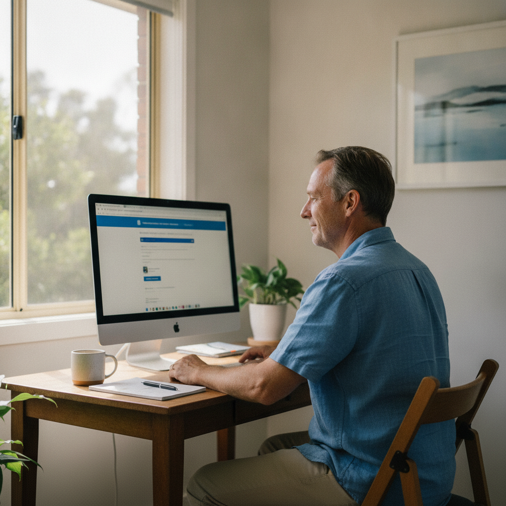Professional computer clean-out in Killcare (2257) — a happy New South Wales resident at home with a spotless, fast, quiet machine