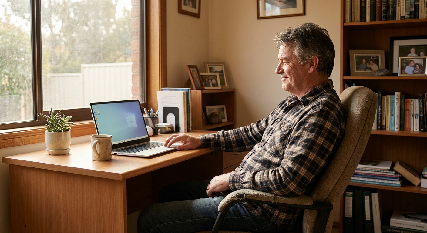 Computer cleaning in Kilsyth South (3137) — a local resident at home with a clean, fast, dust-free computer running cool and quiet