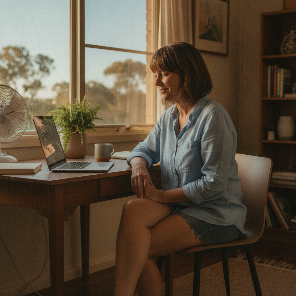 Professional computer clean-out in Kings Point (2539) — a happy New South Wales resident at home with a spotless, fast, quiet machine