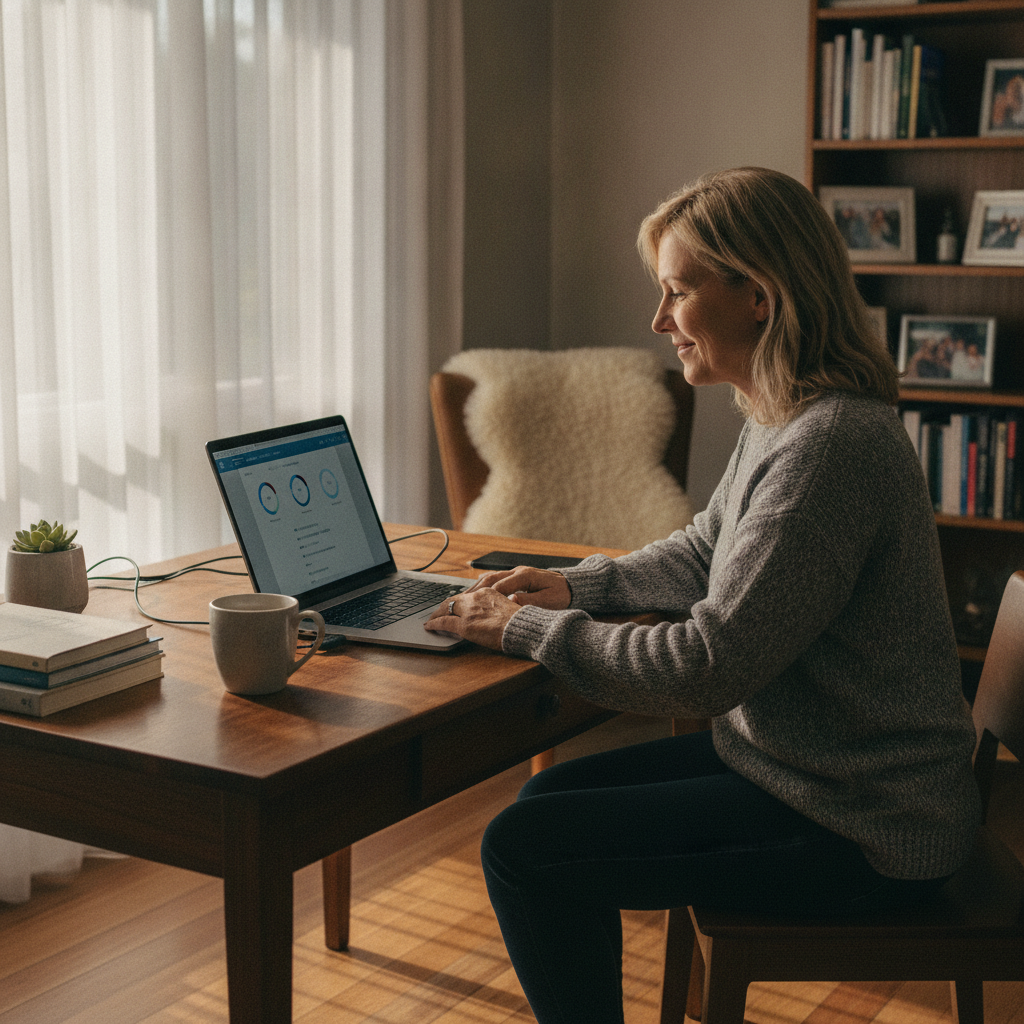 Professional computer clean-out in Kingsford (2032) — a happy New South Wales resident at home with a spotless, fast, quiet machine