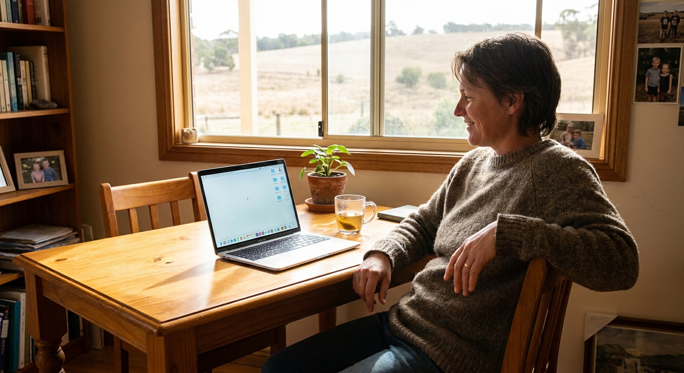 Computer cleaning in Kinnabulla (3483) — a local resident at home with a clean, fast, dust-free computer running cool and quiet