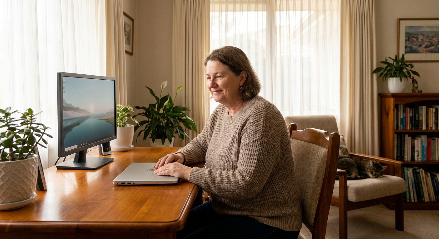 Computer cleaning in Kooyong (3144) — a local resident at home with a clean, fast, dust-free computer running cool and quiet