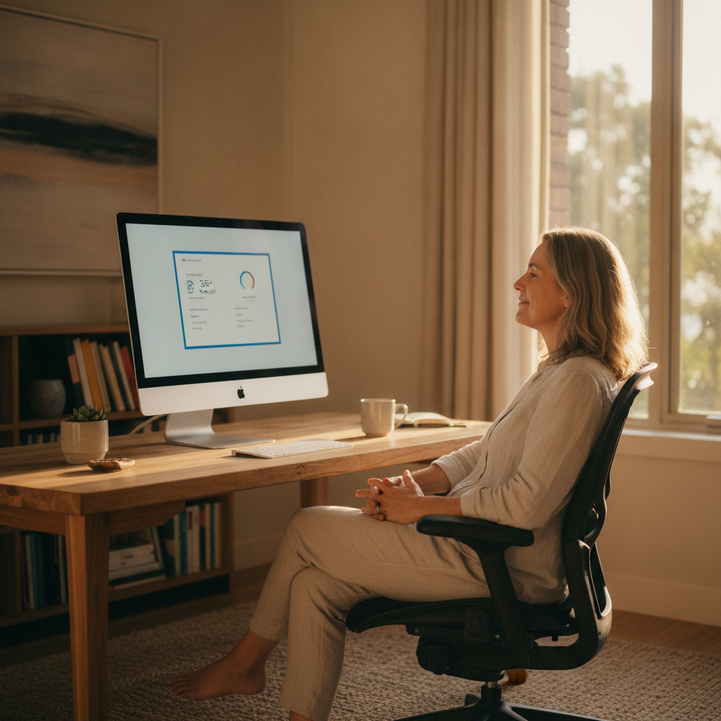 Professional computer clean-out in Kyle Bay (2221) — a happy New South Wales resident at home with a spotless, fast, quiet machine