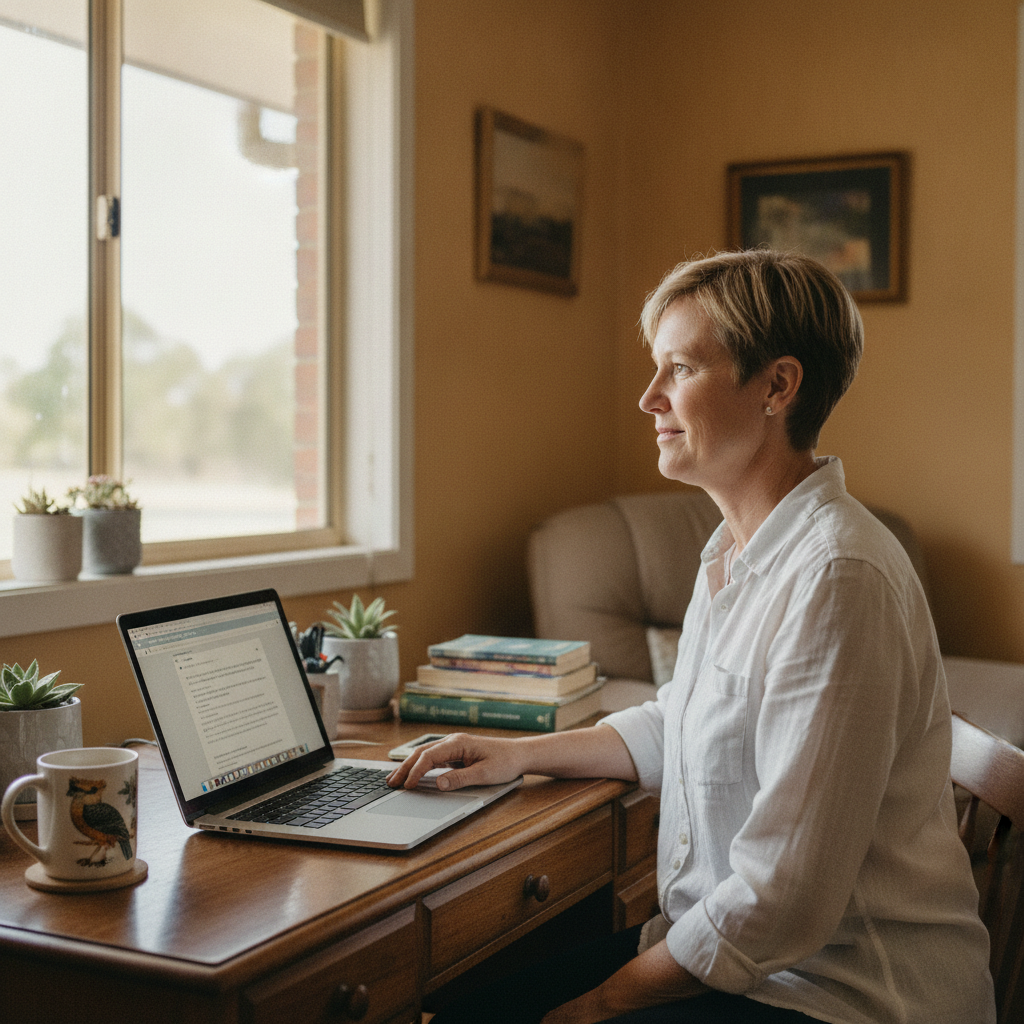 Computer cleaning in Ladysmith (2652) — a local resident at home with a clean, fast, dust-free computer running cool and quiet