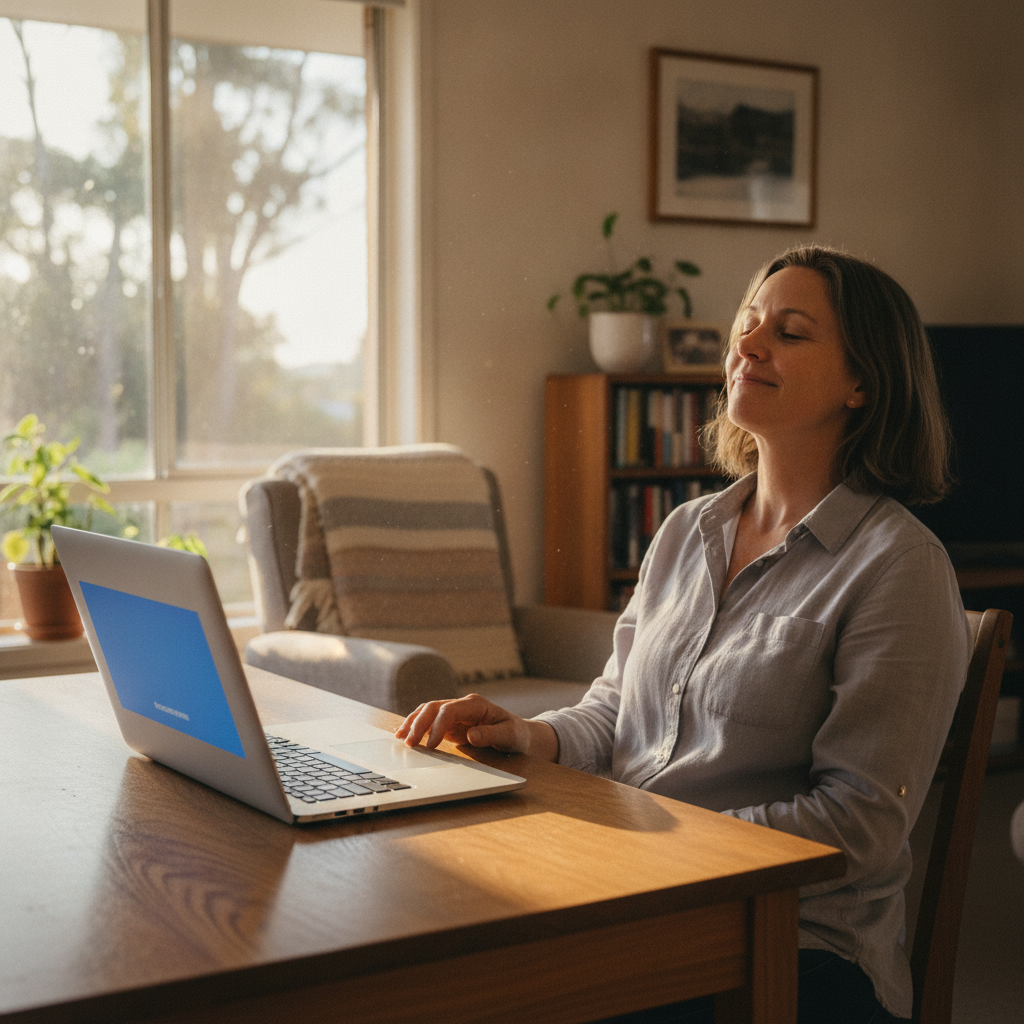 Computer cleaning in Lake Heights (2502) — a local resident at home with a clean, fast, dust-free computer running cool and quiet