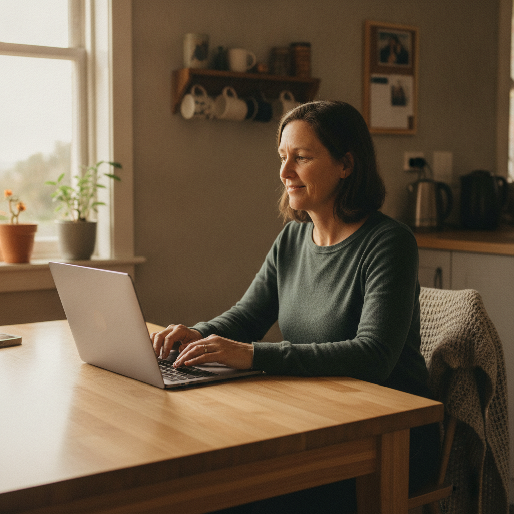 Professional computer clean-out in Latrobe (7307) — a happy Tasmania resident at home with a spotless, fast, quiet machine