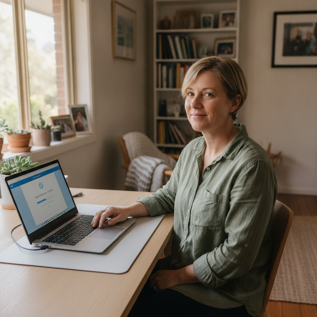 Computer cleaning in Leabrook (5068) — a local resident at home with a clean, fast, dust-free computer running cool and quiet