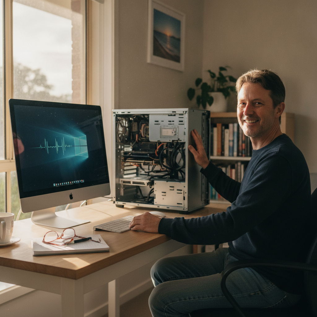 Laptop and desktop cleaning in Leeming (6149) — an at-home owner pleased their computer runs cool and quiet again