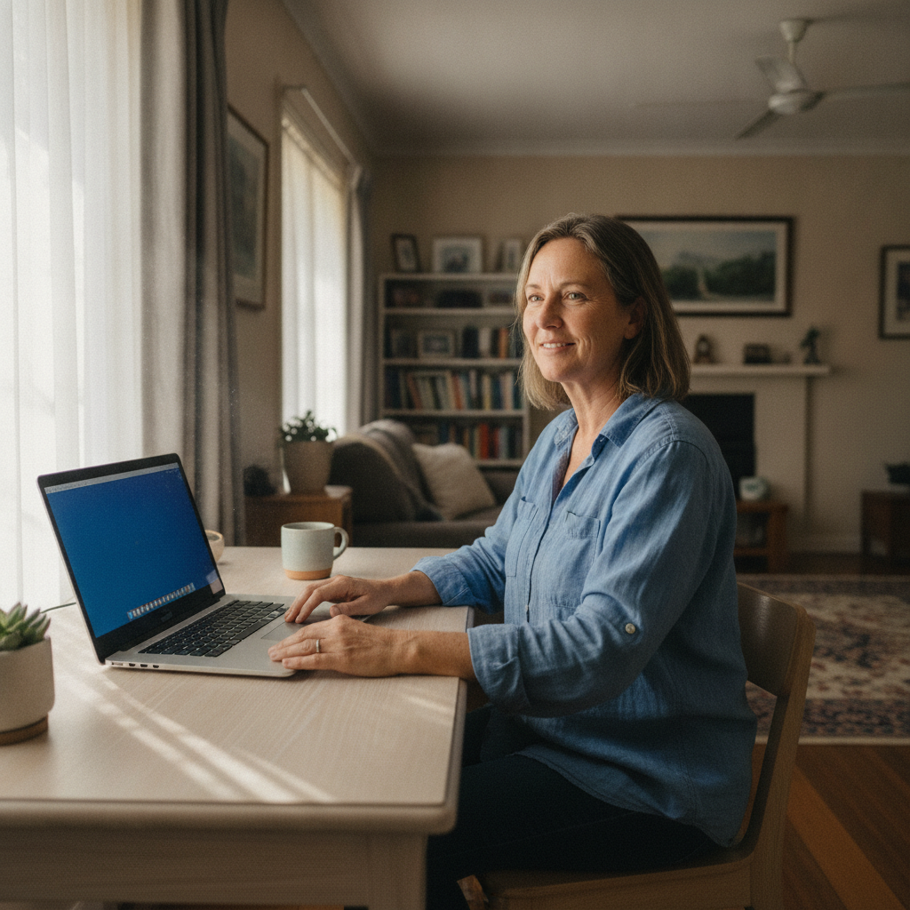 Computer cleaning in Leeton (2705) — a local resident at home with a clean, fast, dust-free computer running cool and quiet