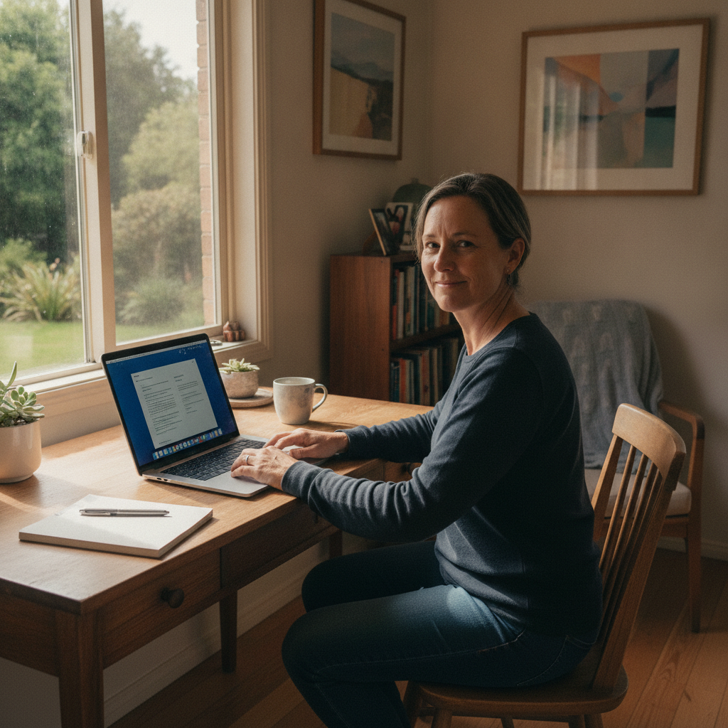 Computer cleaning in Leith (7315) — a local resident at home with a clean, fast, dust-free computer running cool and quiet