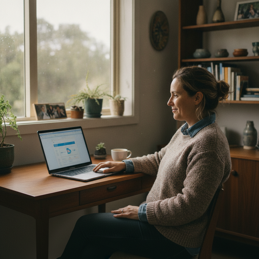 Computer cleaning in Lenah Valley (7008) — a local resident at home with a clean, fast, dust-free computer running cool and quiet
